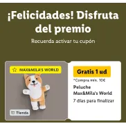 Peluche GRATIS para mascotas al gastar más de 10€ en Lidl
