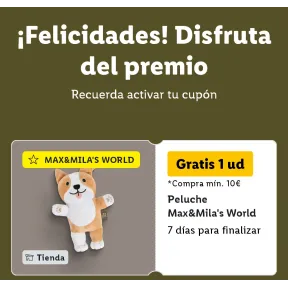 Peluche GRATIS para mascotas al gastar más de 10€ en Lidl