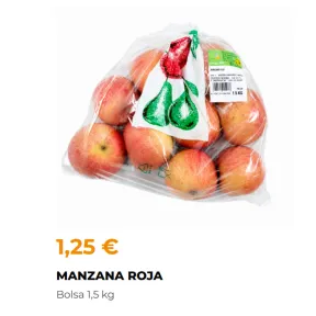 Manzana roja Fuji 1,5 Kg por solo 1,25€