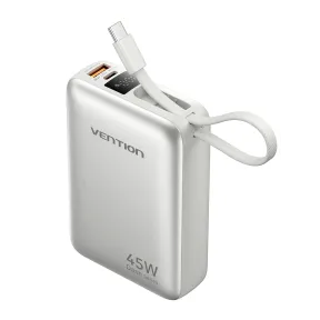 Mini Power Bank 20000 mAh 45 W con Cable USB-C Integrado