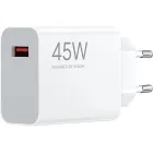 Cargador Turbo USB-A 45W Blanco para iPhone y Samsung