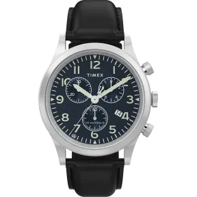 Reloj Cronógrafo de Hombre Timex Waterbury 42 mm con Correa de Piel