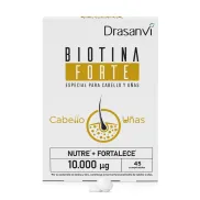 Biotina 10.000 mcg para Cabello, Piel y Uñas Nutritiva