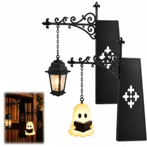 Lámparas de Libro Halloween, 2 Uds para Estantería