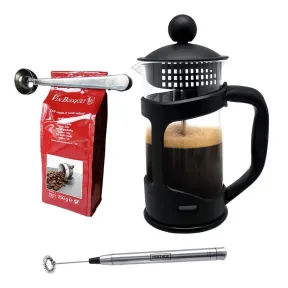 Cafetera francesa 800 ml con espumador y pinza para café
