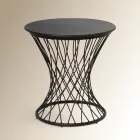 Mesa Troia auxiliar esmaltada de jardín - Antracita