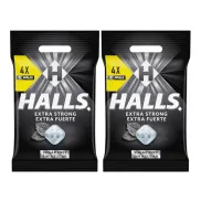 Caramelos Halls Sin Azúcar Extra Fuerte - Paquete 4x32