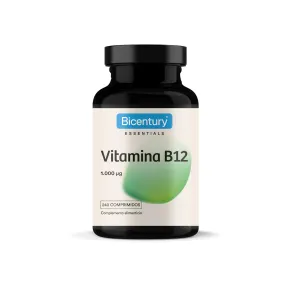 Vitamina B12 1000 mcg Bicentury, Vegana y Sin Gluten, 240 Comprimidos