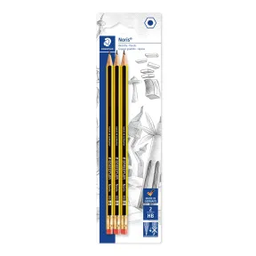 Lápices HB con goma STAEDTLER Noris modelo 122 - Pack 3