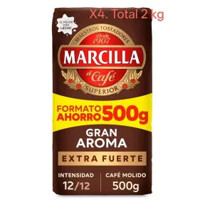 Café Molido Extra Fuerte Marcilla 2Kg - Intensidad 12