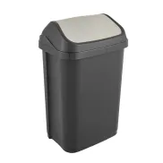 Cubo de Basura Gris Swantje con Tapa Basculante 25L