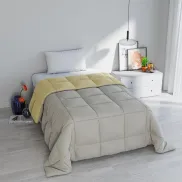 Colcha de Invierno Elegante Gris ChianoCrema, 220x260 cm