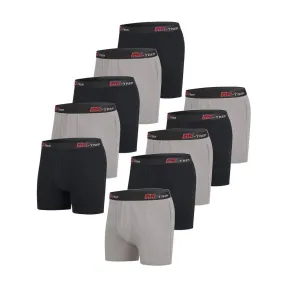 Bóxers Atlas For Men: Pack de 10 en Gris y Negro