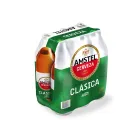 Cerveza Lager Amstel Clásica, Pack de 6 Botellas 1L
