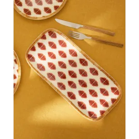 Ikat Naranja - Fuente de melamina para exterior