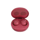Auriculares Bluetooth TWS JVC HA-A6T rojos para música y llamadas.