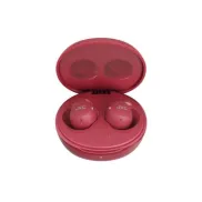 Auriculares Bluetooth TWS JVC HA-A6T rojos para música y llamadas.