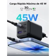 Cargador de Pared UGREEN 45W 5 Puertos USB C Carga Rápida