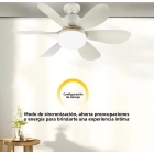 Ventilador de Techo LED 3 Modos, Control Inalámbrico y Colores