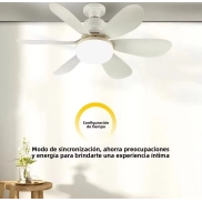Ventilador de Techo LED 3 Modos, Control Inalámbrico y Colores
