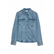 Camisa Western Denim Azul Marks & Spencer, Tallas 34 a 44