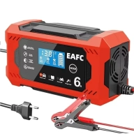 Cargador de batería 12V 6A con LCD para coche
