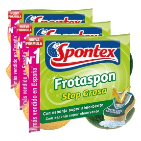 Spontex Frotaspon Stop Grasa: estropajos de cocina, 3 x 2