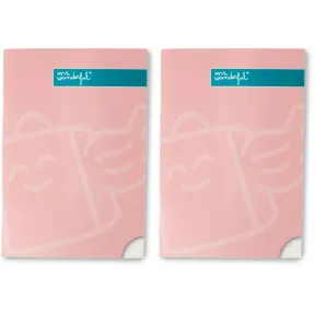 Mr. Wonderful: 2 libretas A5 rosas de rayas, 48 páginas