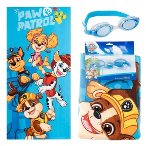Set Infantil de Toalla y Gafas de Natación Patrulla Canina
