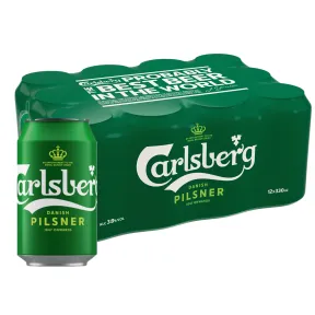 Cerveza Carlsberg Rubia Lager: Pack 12 Latas de 33 cl