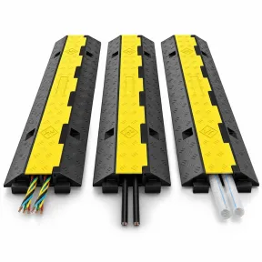 Pack de 3 rampas pasacables VEVOR de goma, 2 canales y 5 t