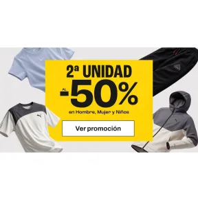 50% de descuento en la 2.ª unidad de productos seleccionados