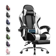 GTPLAYER Silla Gaming Ergonómica con Masaje y Reposapiés