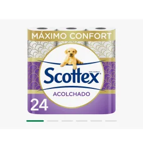 2x1 Scottex Acolchado 3 capas: 48 rollos a 0,27 €/rollo