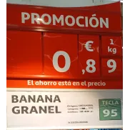 Banana a 0,89 €/kg en Alcampo