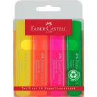 Faber-Castell 154604: Estuche de 4 marcadores fluorescentes