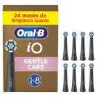Oral-B iO Gentle Care: 8 Cabezales Originales Negros