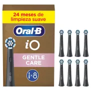 Oral-B iO Gentle Care: 8 Cabezales Originales Negros