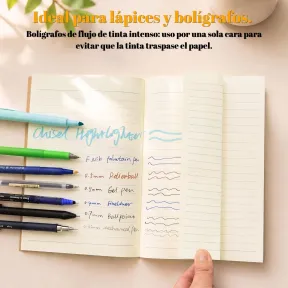 Pack de 10 Cuadernos A5 Rayados para Oficina y Escuela