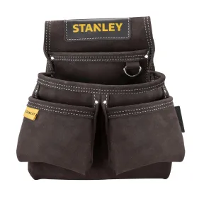 STANLEY Bolsa portaherramientas de cuero con 4 bolsillos