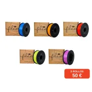 5 filamentos Filex3D de 1 kg por 50 € con envío gratis: elige los colores que quieras