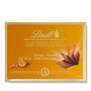 Lindt Swiss Thins Chocolate con Leche y Naranja 125 g