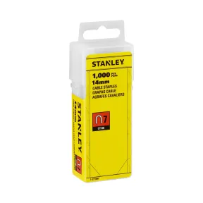 1000 Grapas para Cable Stanley 1-CT109T Tipo 7 de 14 mm