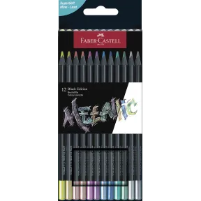 Faber-Castell Black Edition: set de 12 lápices metálicos