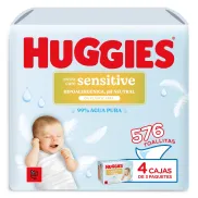 Huggies Extra Care Sensitive: 576 Toallitas Bebé, 99% Agua