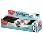 12 rotuladores negros para pizarra blanca, punta de 1,5 mm