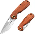 Navaja pequeña para camping con mango de madera