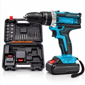 Taladro Percutor Inalámbrico 21V con 2 Baterías de 1,5Ah