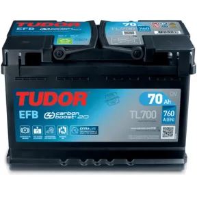 Batería Tudor TL700 EFB 70Ah 760A para coche Start-Stop
