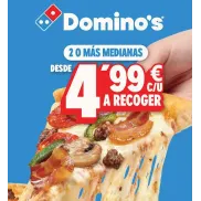 Pizzas medianas con hasta 2 ingredientes desde 4,99 €
